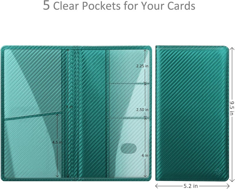 FINPAC Car Registration and Insurance Card Holder, Vehicle Glove Box Card Organizer Wallet Automobile Accessories for License - Image 2
